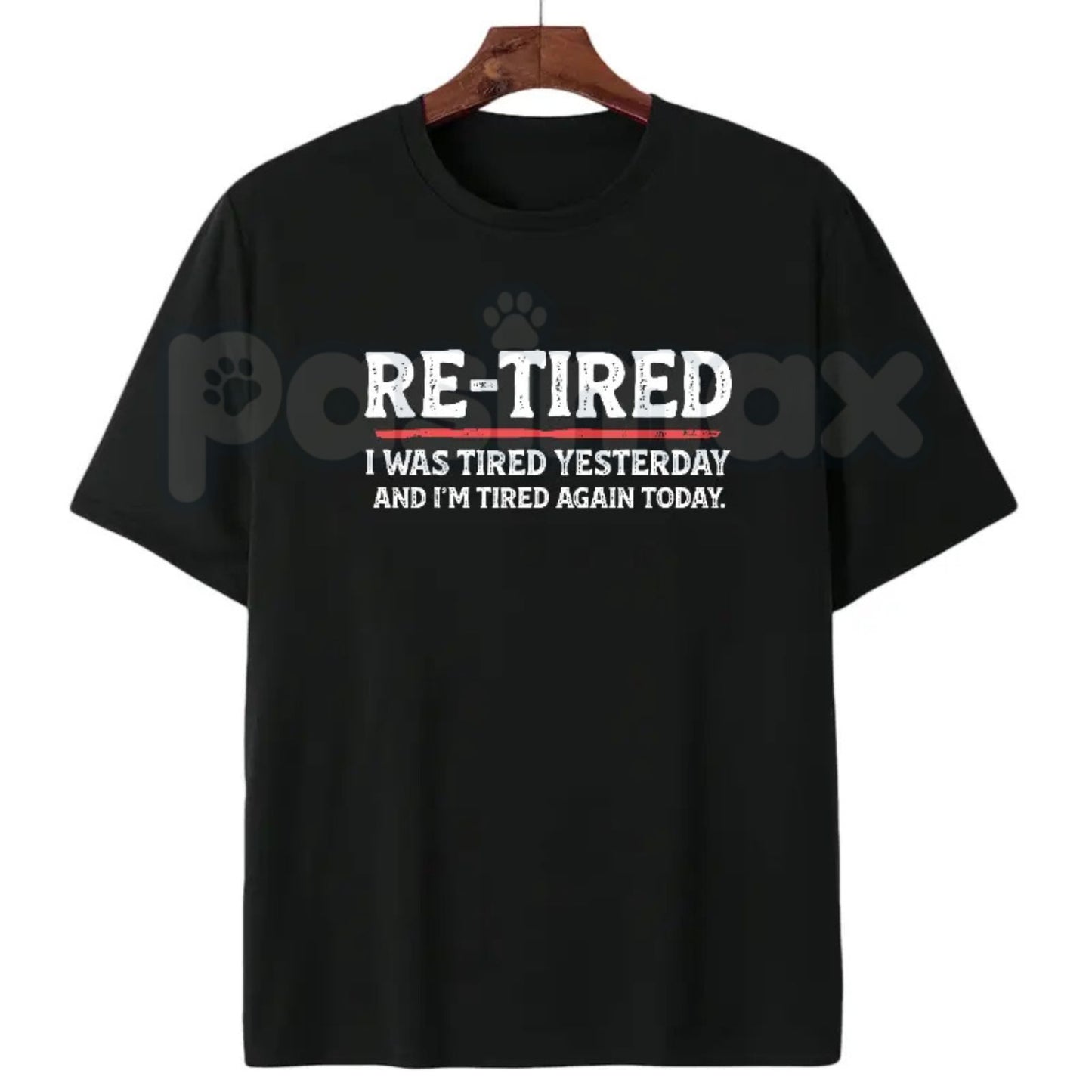 Re-Tired Lazy Retirement Shirt – Funny Pun Retiree Hoodie & Sarcastic Relaxing Gift Sweatshirt