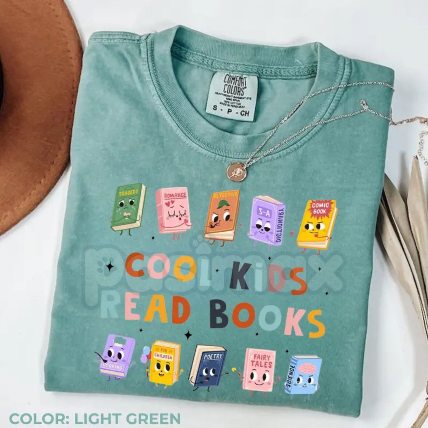 Comfort Colors® Cool Kids Read Books T-Shirt – Retro Teacher Graphic Tee, Librarian Shirt, Kindergarten Reading Teacher Top, School Literacy Gift