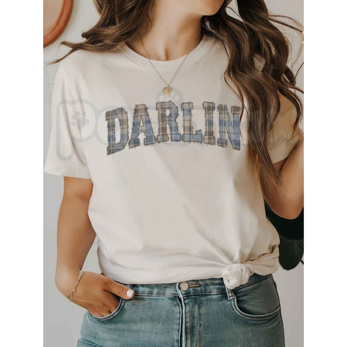 Plaid Darlin Graphic T-Shirt – Country Western Southern Style Unisex Tee