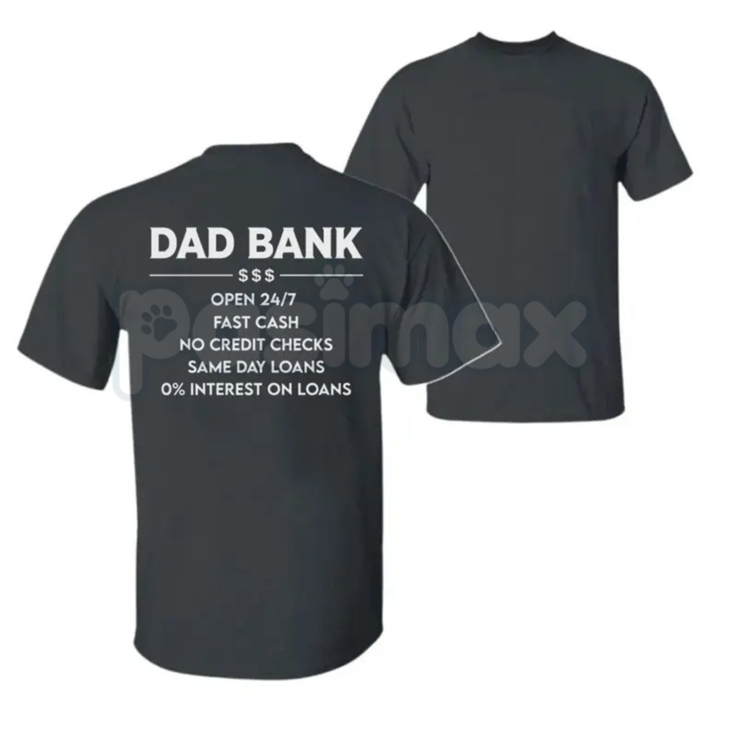 "Dad Bank 24/7" Funny Father's Day T-Shirt – Humorous ATM Provider Men's Graphic Tee