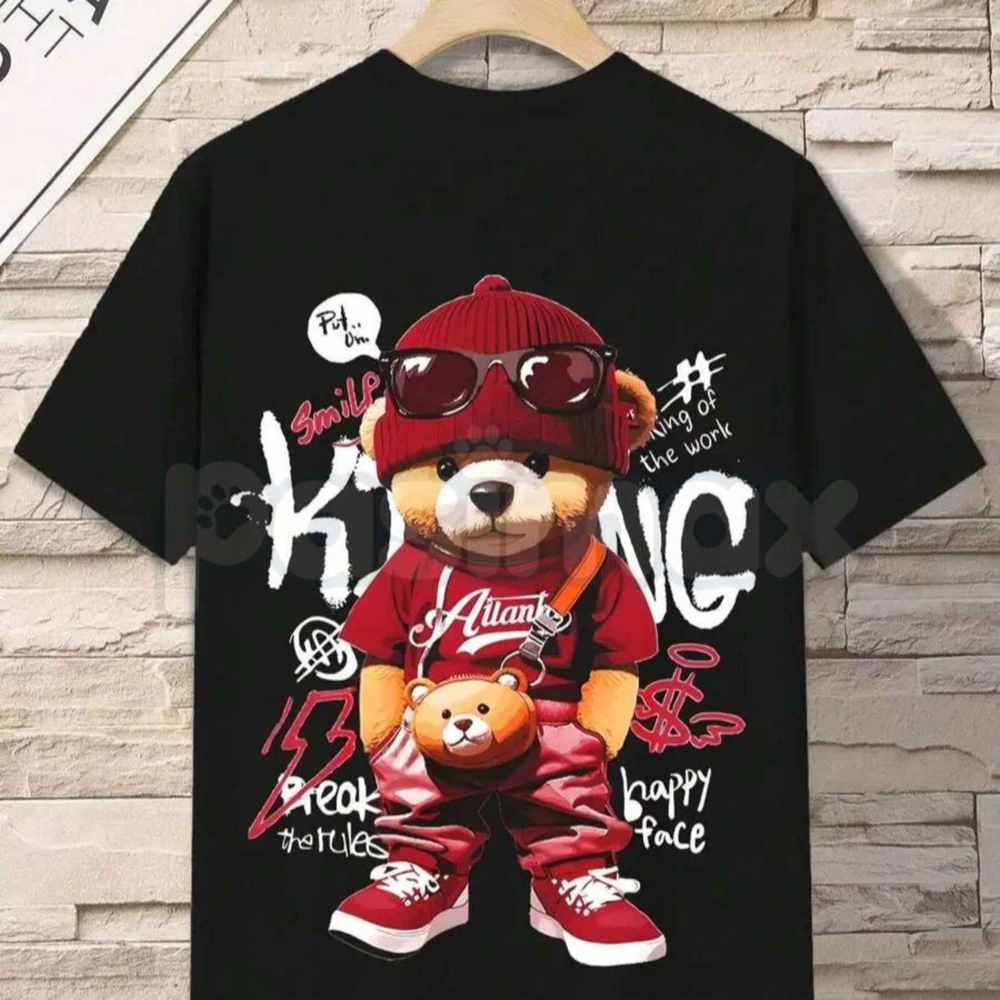Womens Casual Bear Graphic T-Shirt – Cute Aesthetic Wildlife Forest Tee, Cozy Nature Lover Unisex Cotton Graphic Shirt
