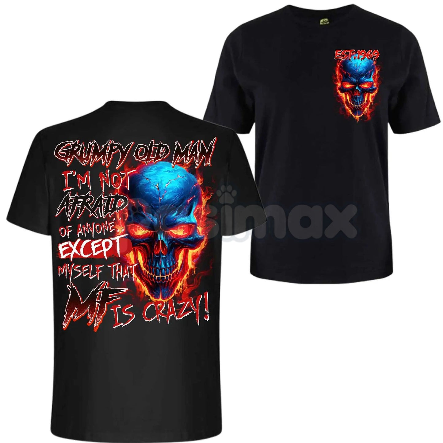 Custom Gen X 2 Side T-Shirt - Old Men Funny Slogan Tee, Unisex Full Color Vintage Style Apparel, Personalized 80s 90s Gift