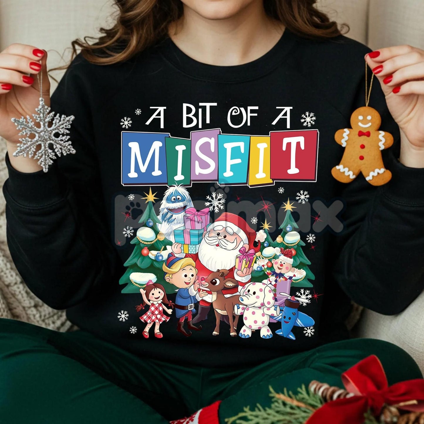 Rudolph and Friends Xmas Sweatshirt – Iconic Red Nosed Reindeer Holiday Crewneck