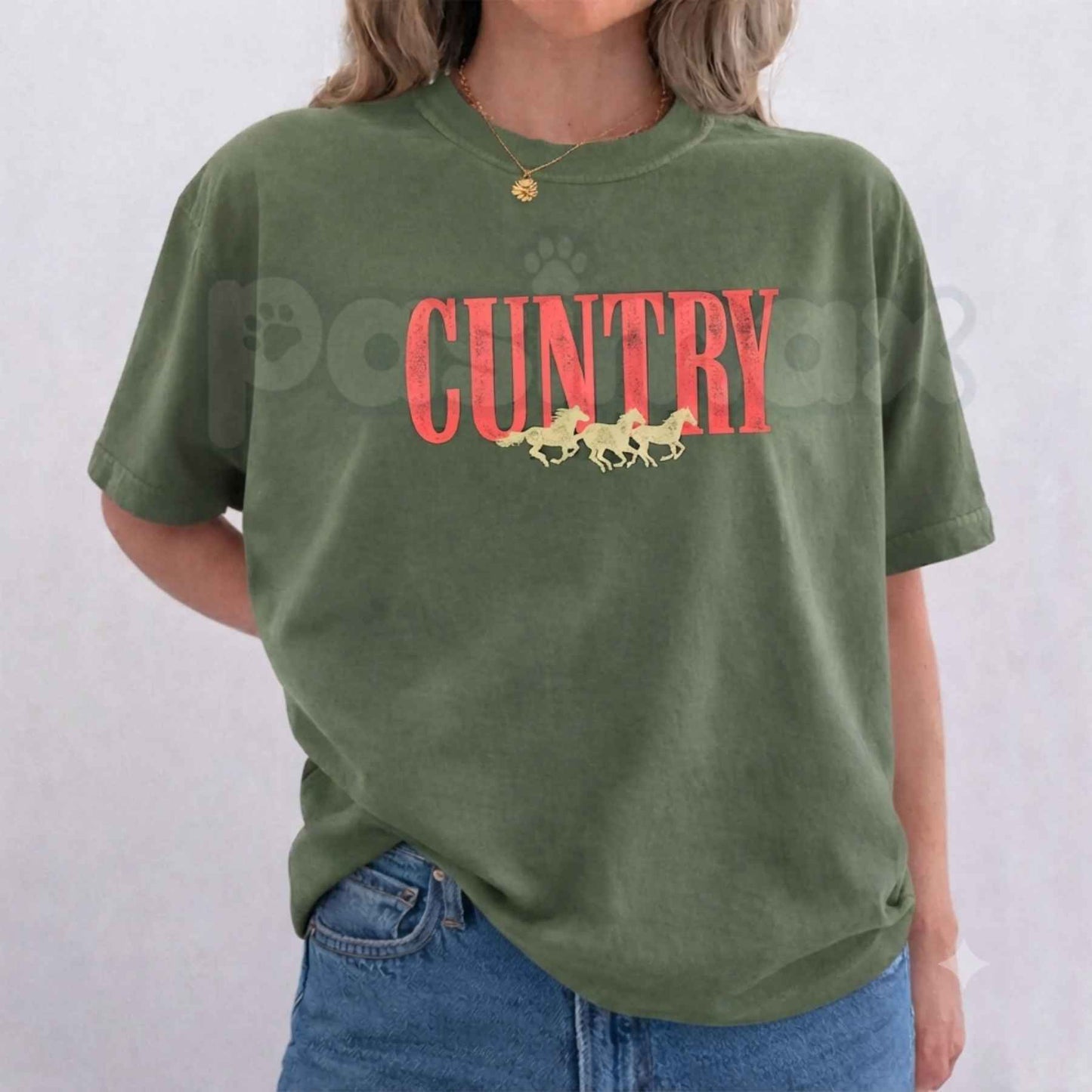 Cuntry Running Horses T-Shirt – Vintage Western Country Unisex Cotton Graphic Tee