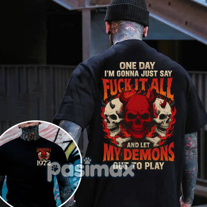 Funny Gen X "One Day I'm Gonna Say F.I.A" T-Shirt - FAFO Slogan Tee, Unisex Custom Apparel