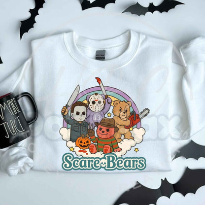 Scare Bears Graphic Sweatshirt | Retro Spooky Nostalgia Top