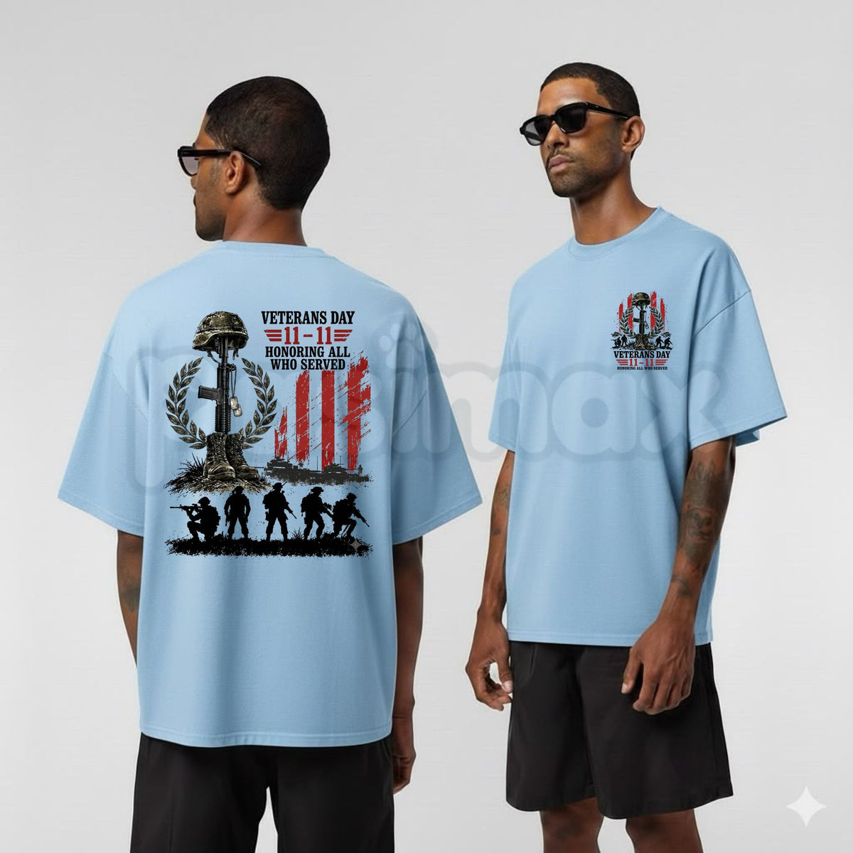 VINTAGE Veterans Day 11-11 Shirt – Honoring All Who Served Patriotic Military Tee