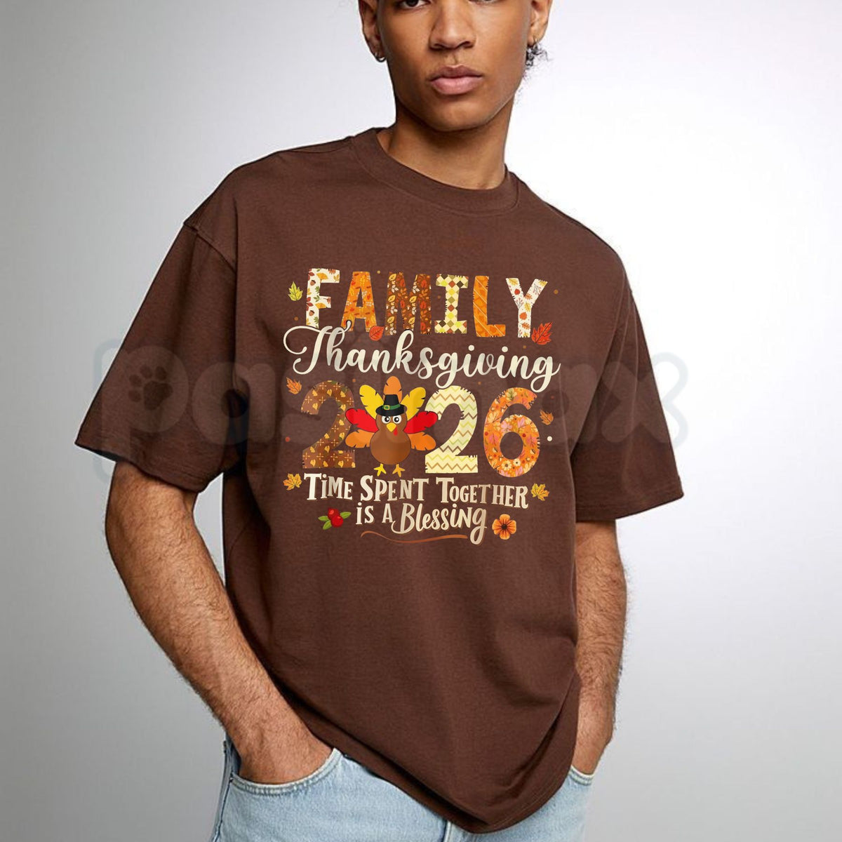 Family Thanksgiving 2026 Thanksgiving Crew Turkey Matching T-Shirt