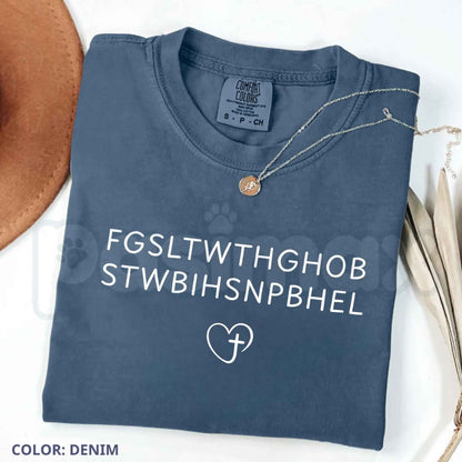 Comfort Colors® John 3:16 Bible Verse T-Shirt – Vintage Faith Graphic Tee, Minimalist Scripture Unisex Top & Gift