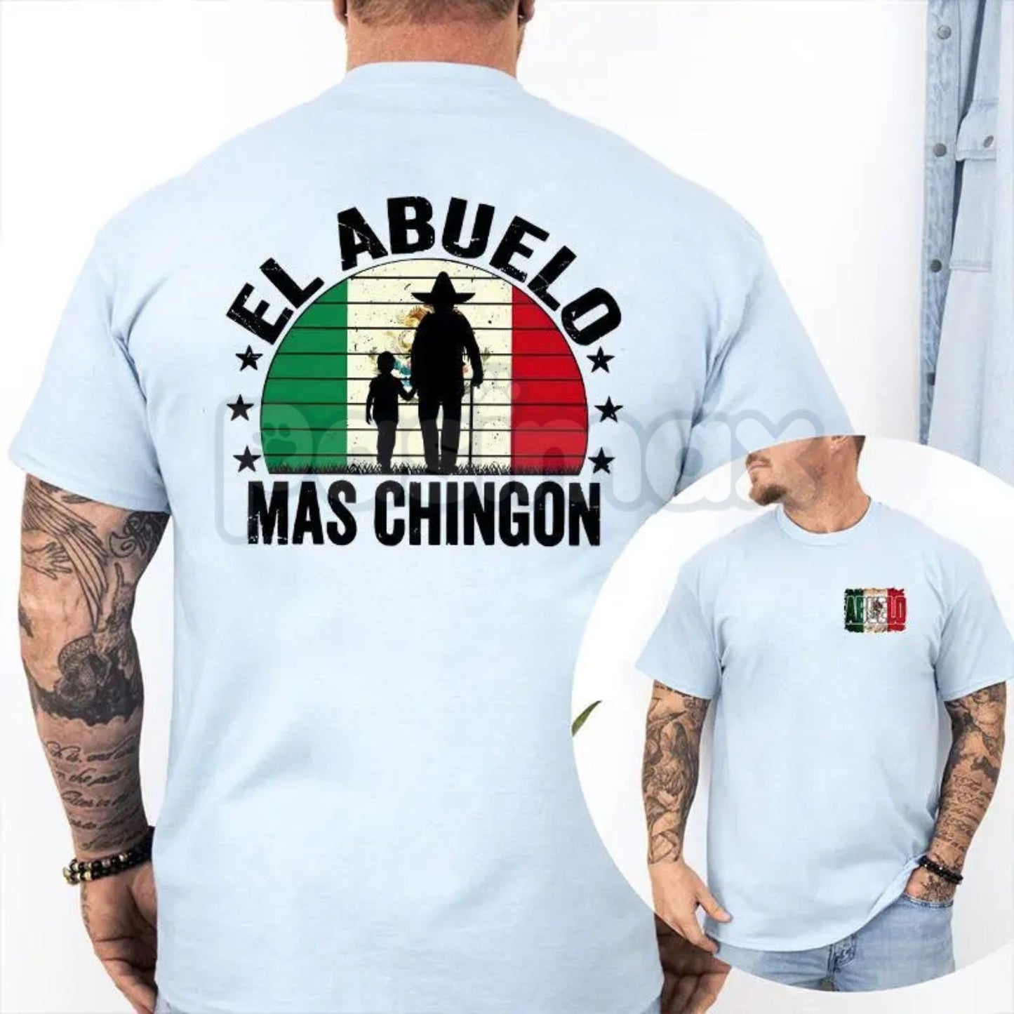 El Abuelo Mas Chingon Tee - Fathers Day Gift For Latino Dad, Funny Spanish Grandfather Shirt, Proud Latino Heritage Apparel