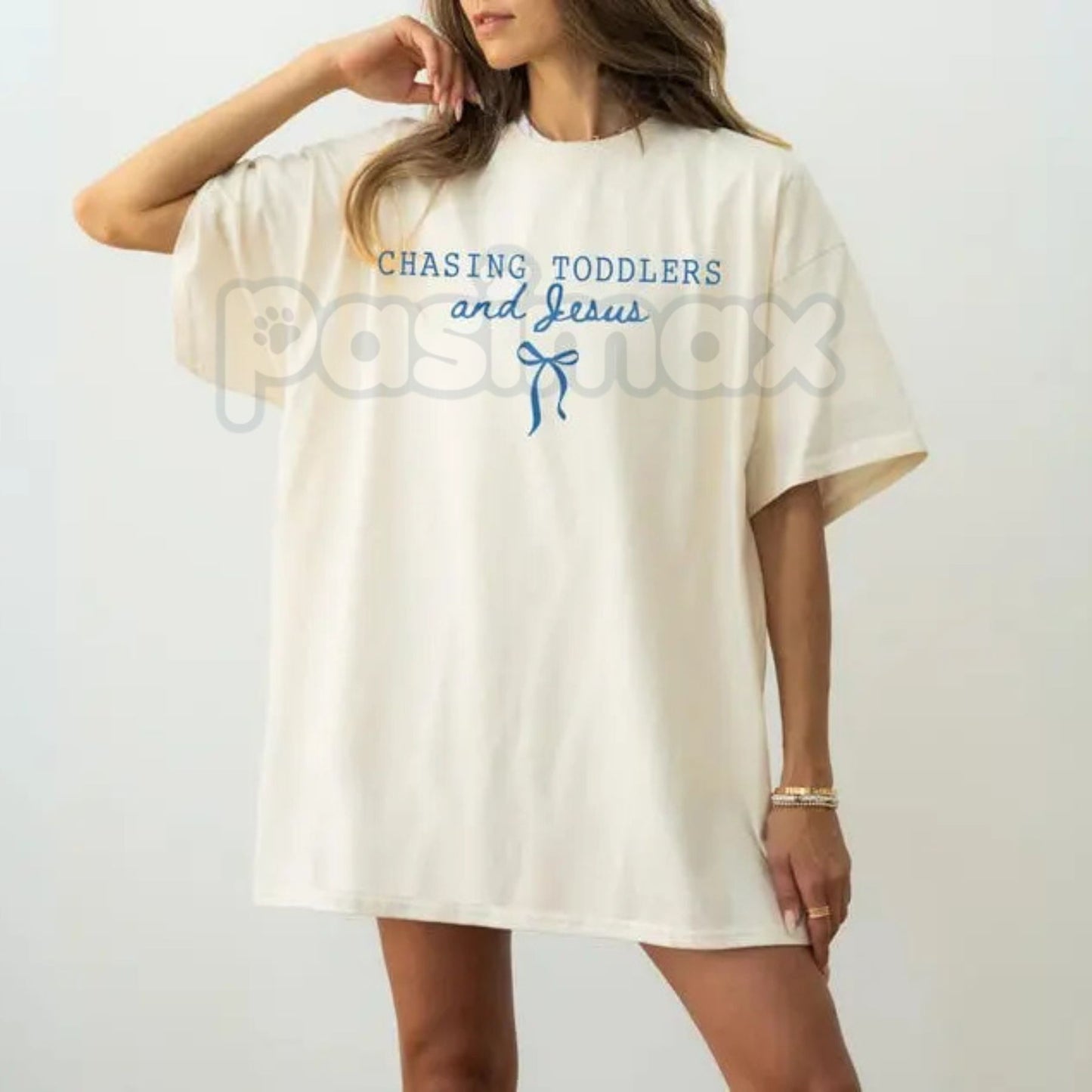 Comfort Colors® Groovy 'Chasing Jesus & Toddlers' Shirt – Retro Christian Mom Tee, Vintage Wildflower Faith Shirt, Boho Motherhood Gift