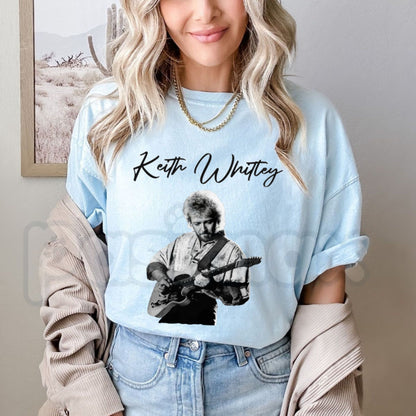 Keith Whiley "Music" Vintage Style T-Shirt – Retro Soulful Graphic Artist Tee, Premium 100% Cotton Indie Musician Top, Soft Lived-In Heavyweight Concert Tour Style Shirt, Made in USA
