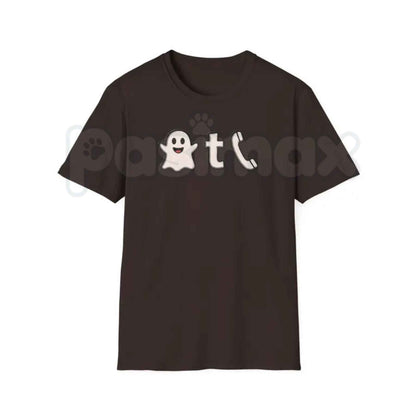 Ghost Phone Text T-Shirt – Spooky Halloween Ghost Call Typography Unisex Graphic Tee