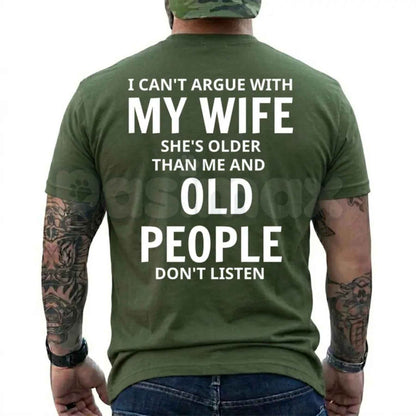 She's Older Than Me T-Shirt – Funny Wife Age Difference Husband Unisex Cotton Graphic Tee