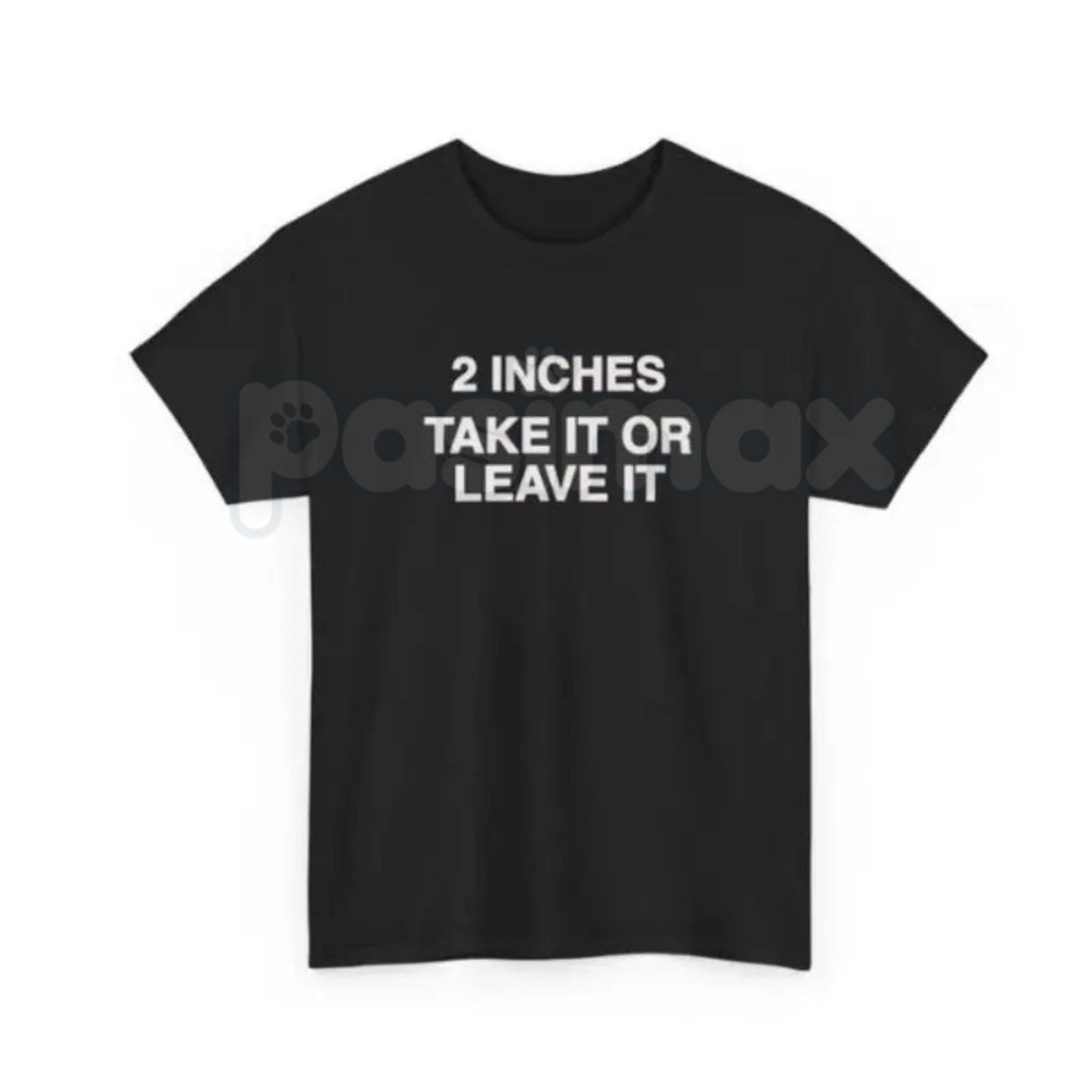 Vintage "2 Inches Take It Or Leave It" T-Shirt – Retro 90s Ad Style Funny Meme Tee, Premium 100% Cotton Sarcastic Men's Top, Soft Lived-In Heavyweight Gag Gift, Made in USA