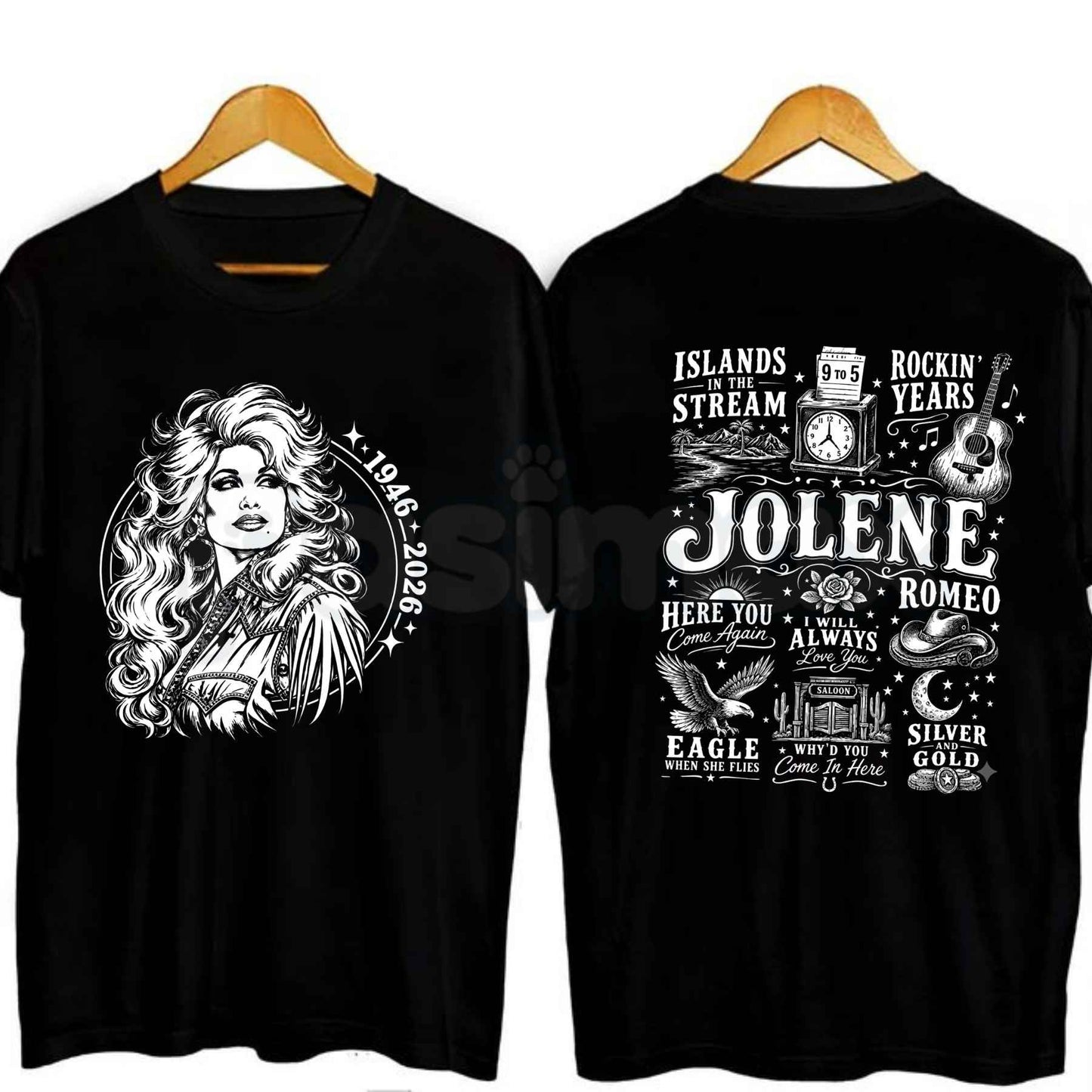 Queen Of Country Jolene Inspired 2-Sided T-Shirt – Vintage Country Music Unisex Cotton Tee