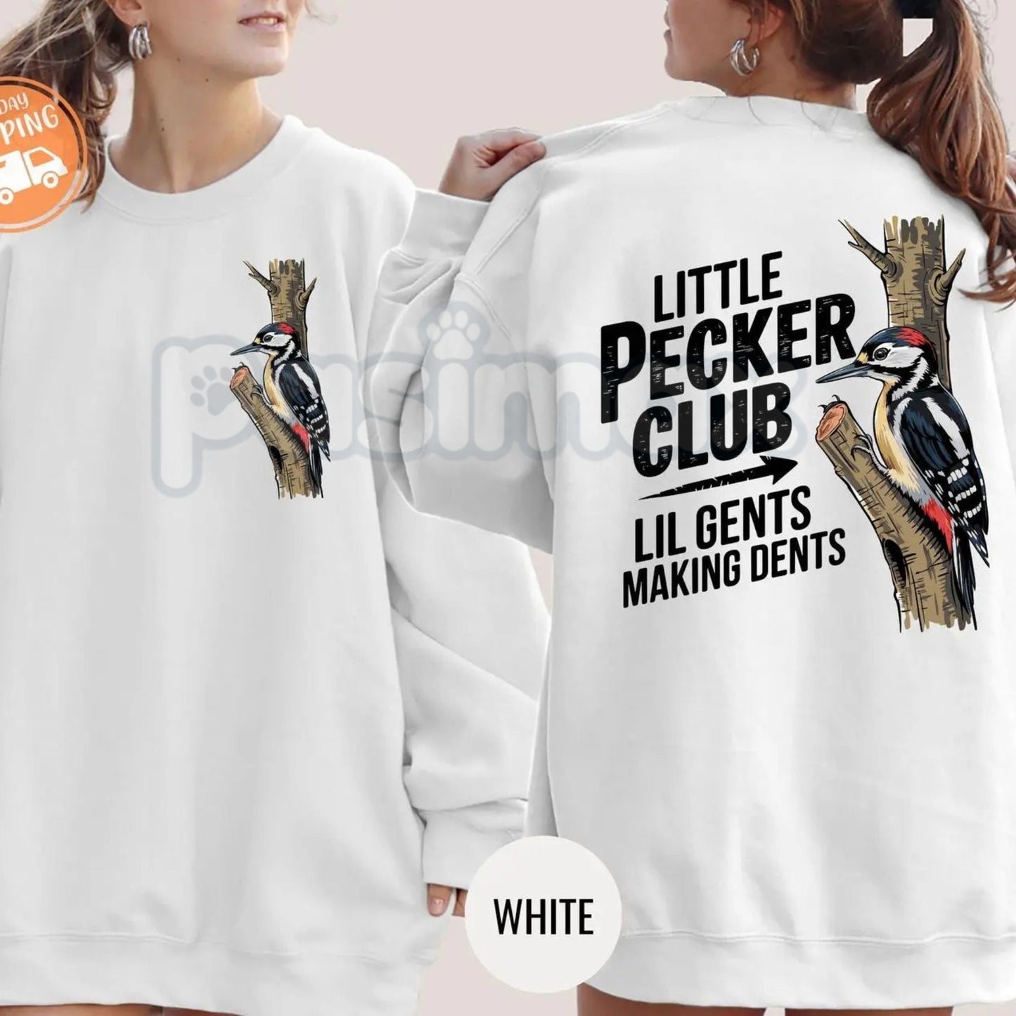 Little Pecker Club Sweatshirt | Lil Gents Making Dents Crewneck | Funny Boy Mom Jumper | Rowdy Toddler Graphic Sweatshirt