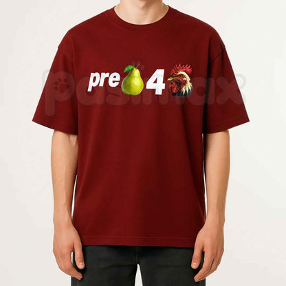 Pre Pear 4 Chicken T-Shirt – Funny Pun Foodie Unisex Cotton Graphic Tee