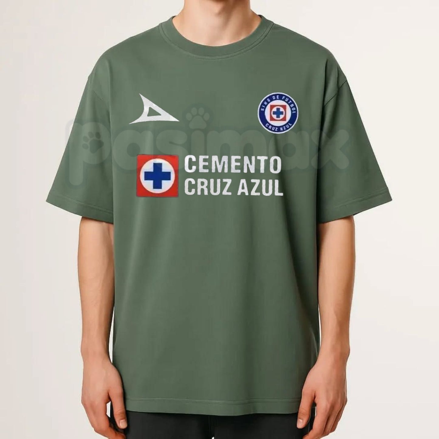 Men's Cruz Azul "Cemento" Logo Graphic T-Shirt – Classic Soccer Heritage Club Pride Unisex Crewneck Tee