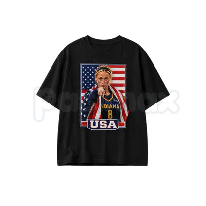 Sophie Cunningham USA Pride Graphic Tee – Patriot Basketball Fan Cotton T-Shirt, Team USA Women's Hoops Unisex Athletic Sports Tee