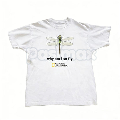 National Geographic Dragonfly Baby Tee - Vintage Y2K Nature Graphic Cropped Shirt, 90s Science-Core Slim Fit Top, Premium Ring-Spun Cotton Dragonfly Tee, Retro Gorpcore Aesthetic Streetwear, Minimalist National Geographic Inspired Top