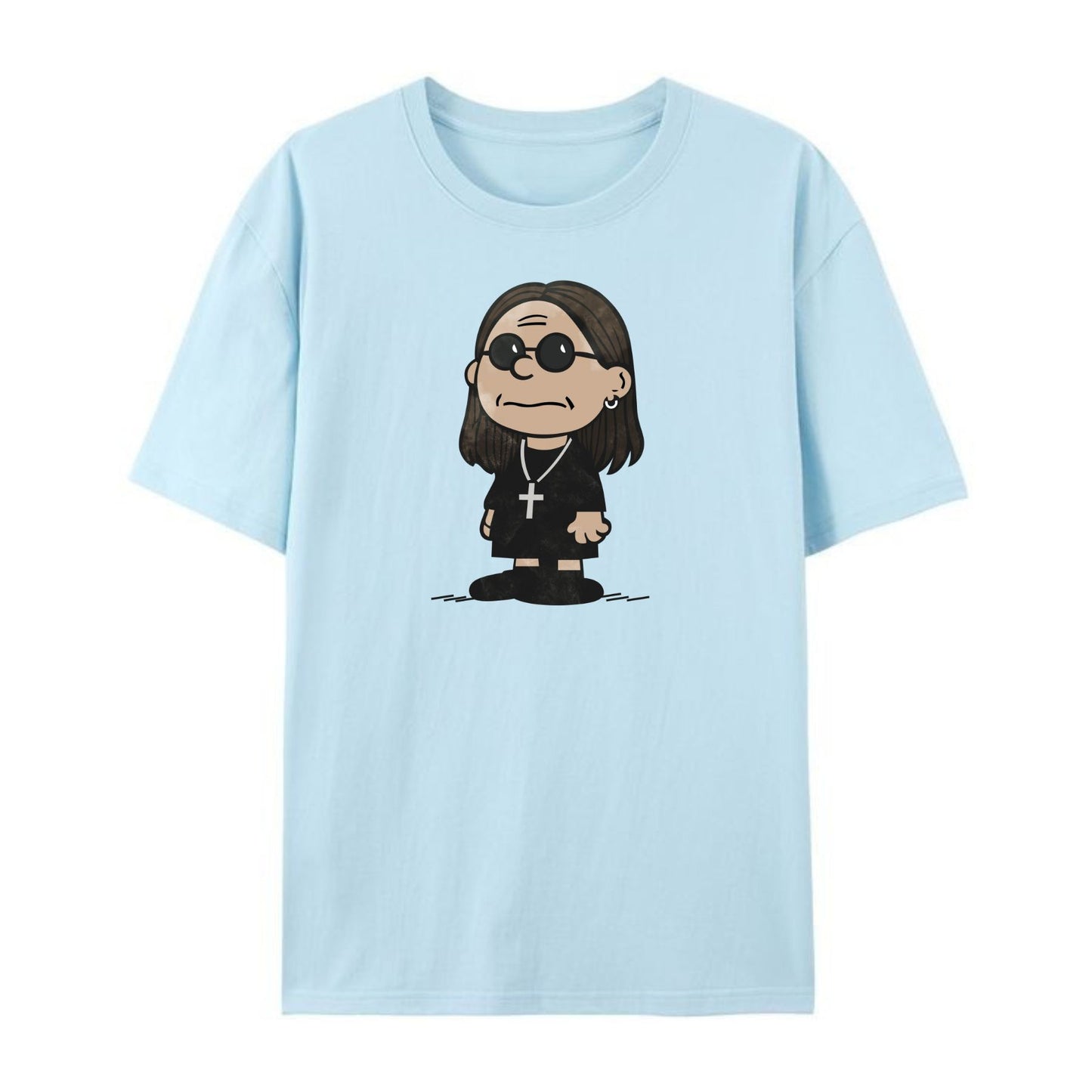 Charlie Brown x Ozzy Osbourne T-Shirt - Charles Schulz Inspired Graphic Tee, Funny Rock Music Mashup Shirt