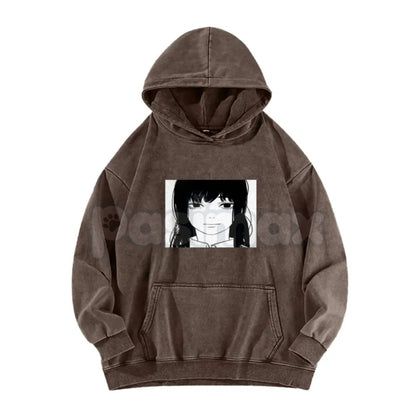 Asa Stare Chainsaw Man Hoodie – Fun Anime & Manga Reference Pullover, Vintage Washed Fit