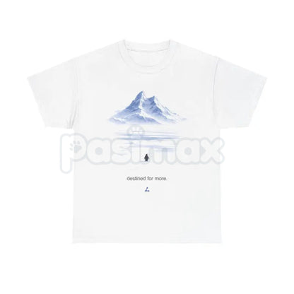 "But Why?" Penguin Mountain T-Shirt - Destined For More Meme Graphic Tee, Werner Herzog Penguin Tribute Shirt, Premium Heavyweight Unisex Existential Humor Top, Minimalist Nature Documentary Apparel, Philosophical Absurdist Streetwear