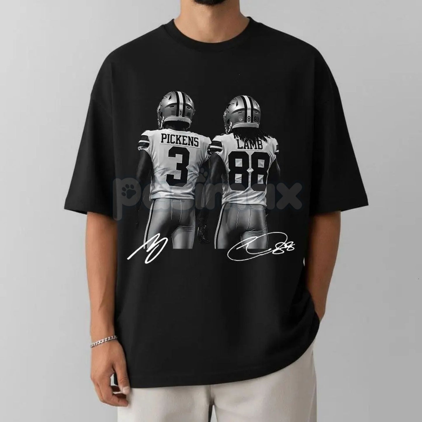 George Pickens & CeeDee Lamb Funny Graphic Tee - Unisex Casual Football Shirt, Game Day Wide Receiver Duo Apparel, Gift for NFL Fans