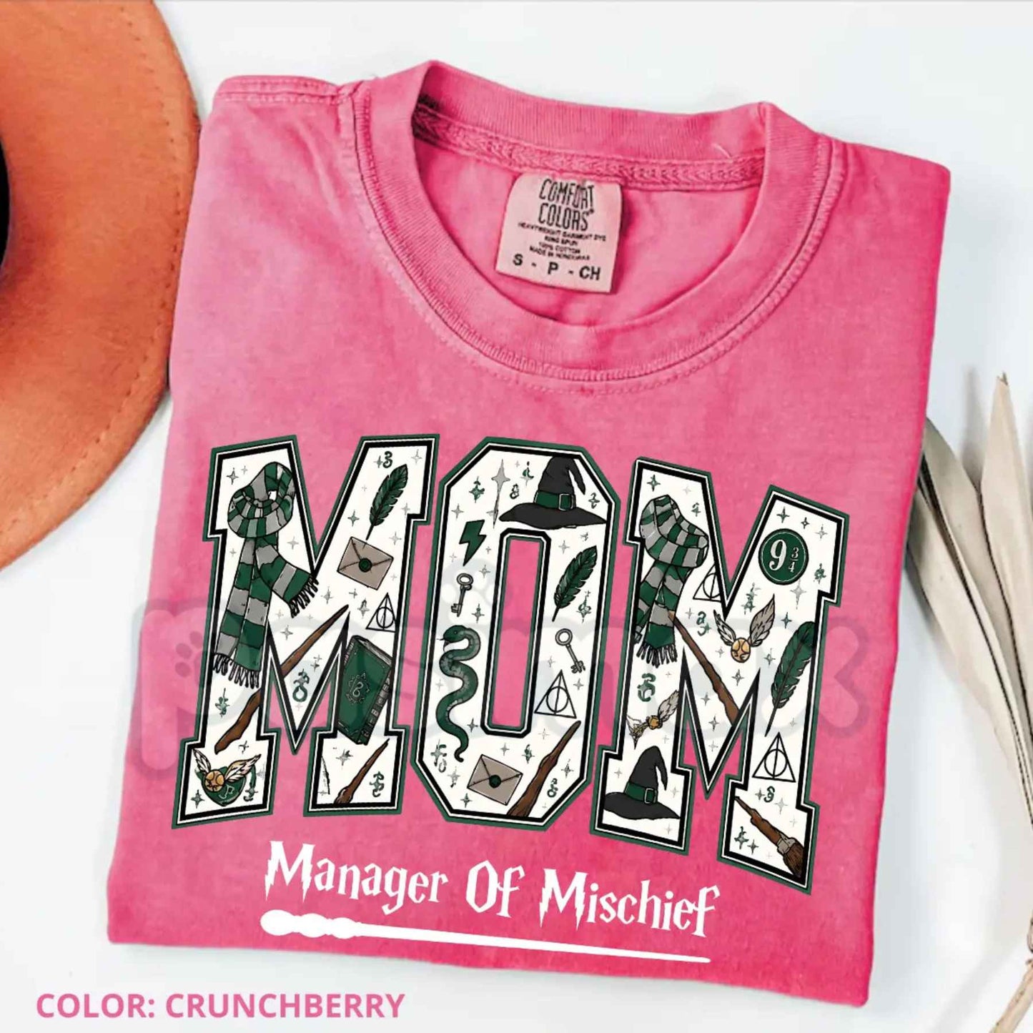 Comfort Colors® "Manager of Mischief" Mom T-Shirt – Magical Wizard Graphic Tee, Retro Spooky Season Parent Unisex Top