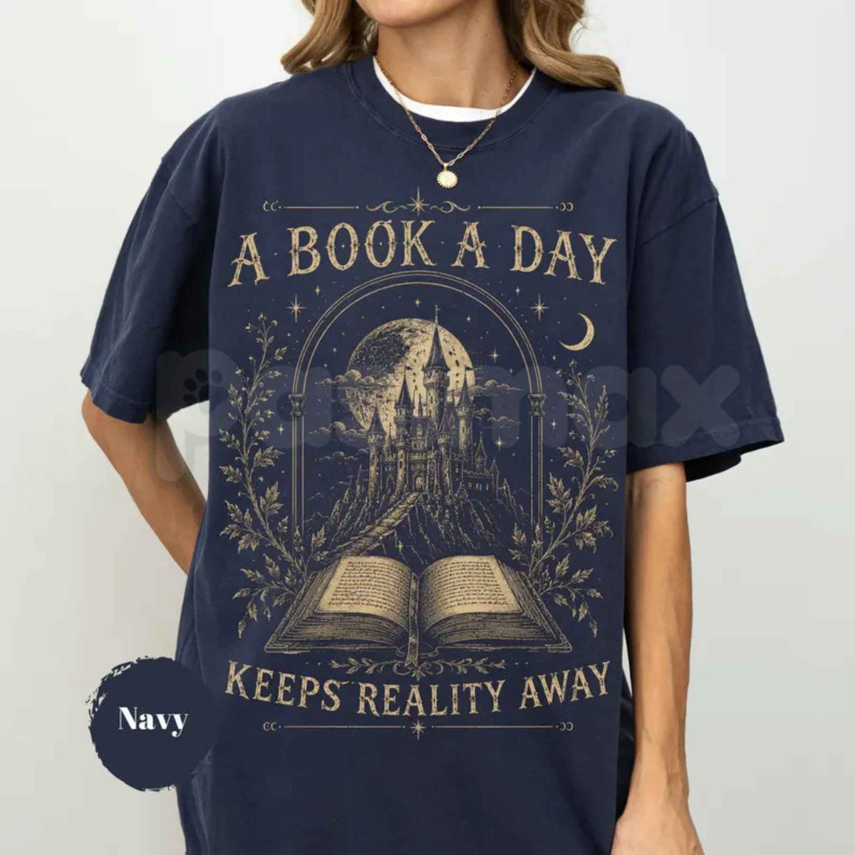 Comfort Colors® A Book a Day Dragon T-Shirt – Fantasy Reader Graphic Tee, Cozy Bookworm Book Club Unisex Top & Gift
