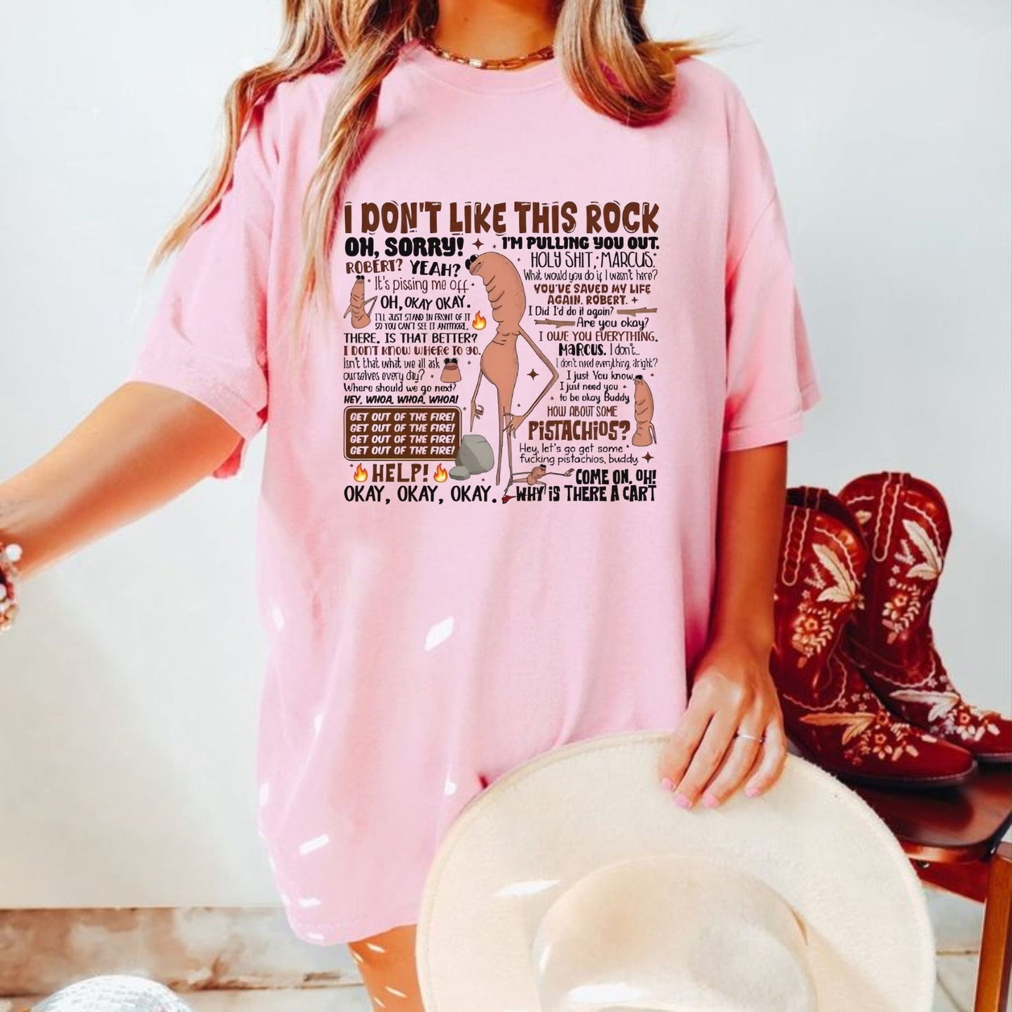 "I Don’t Like This Rock" T-Shirt - Marcus & Robert Graphic Tee, Funny Podcast Streetwear