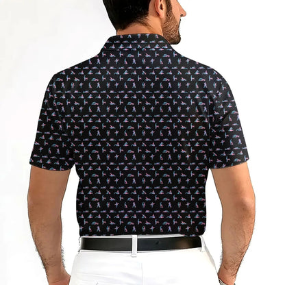 Stick Figure S-e-x Ed Polo Shirt – Funny Golf Polo for Men, Father's Day Gift, Breathable Athletic Menswear