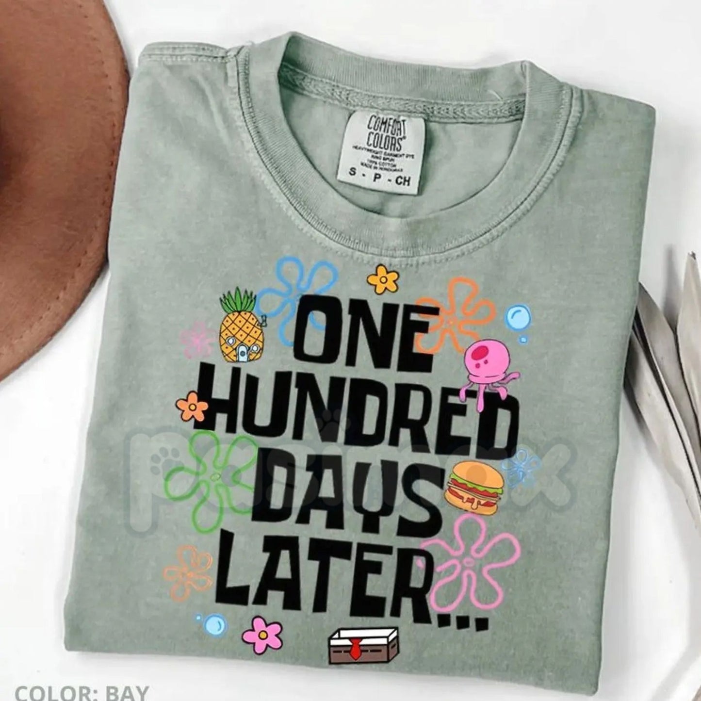 Comfort Colors® "100 Days Later" Teacher Survival T-Shirt – Funny 100th Day of School Tee, Trendy Educator Apparel, School Milestone Graphic Top