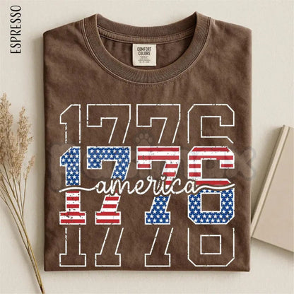 Comfort Colors® Vintage "America Day" T-Shirt – Retro 250th Anniversary Graphic Tee, 1776 Land Of The Free Independence Day Aesthetic Holiday Top