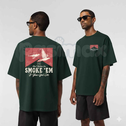 Smoke 'Em T-Shirt – Retro Automotive Racing Drag Strip Unisex Cotton Graphic Tee