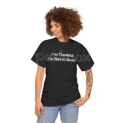 Funny "Not a Lib" Thanksgiving Shirt - Conservative Holiday Humor Tee, Anti-Woke Dinner Party Gift, Political Statement Apparel