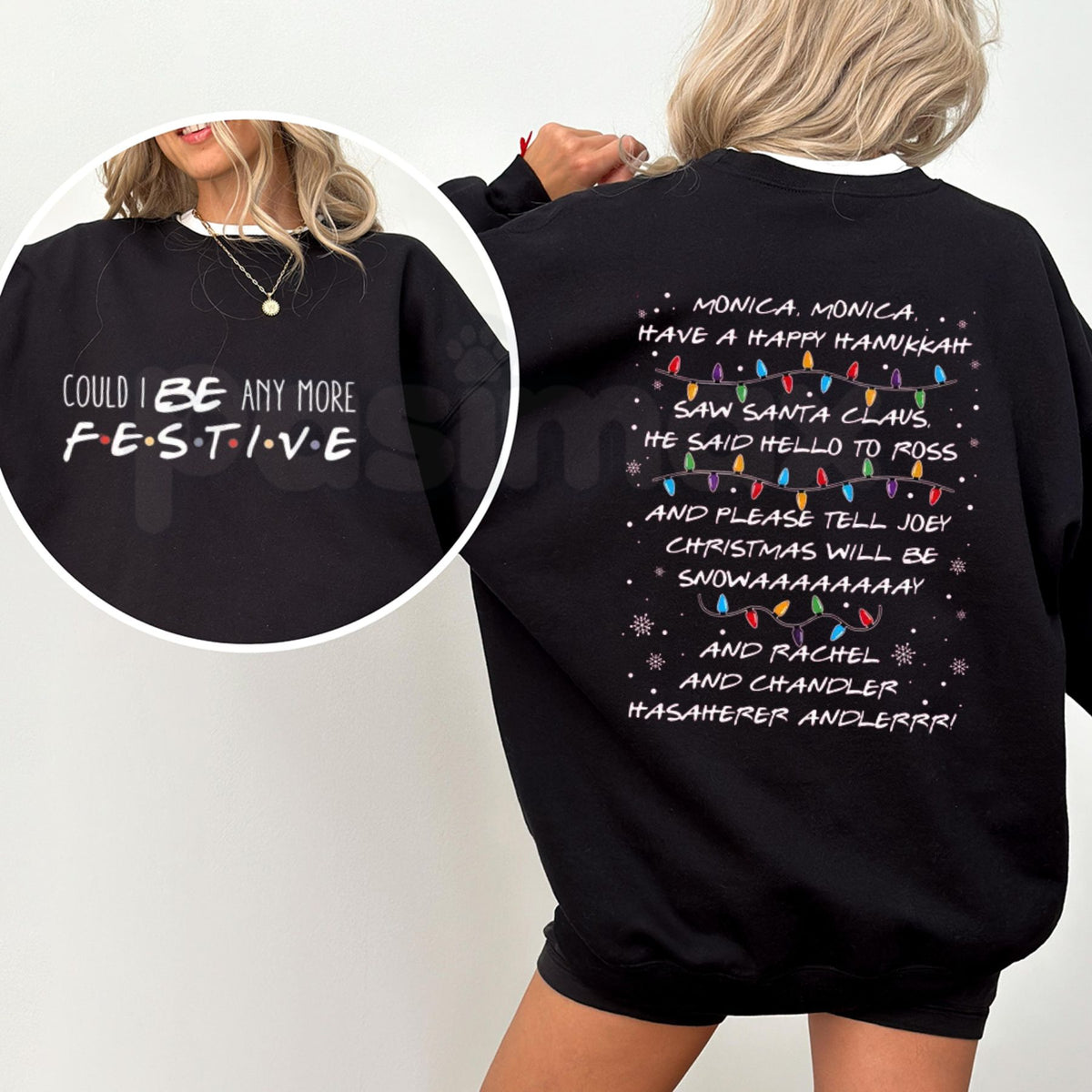 Friends Inspired Christmas Sweatshirt | Retro Central Perk Holiday Crewneck