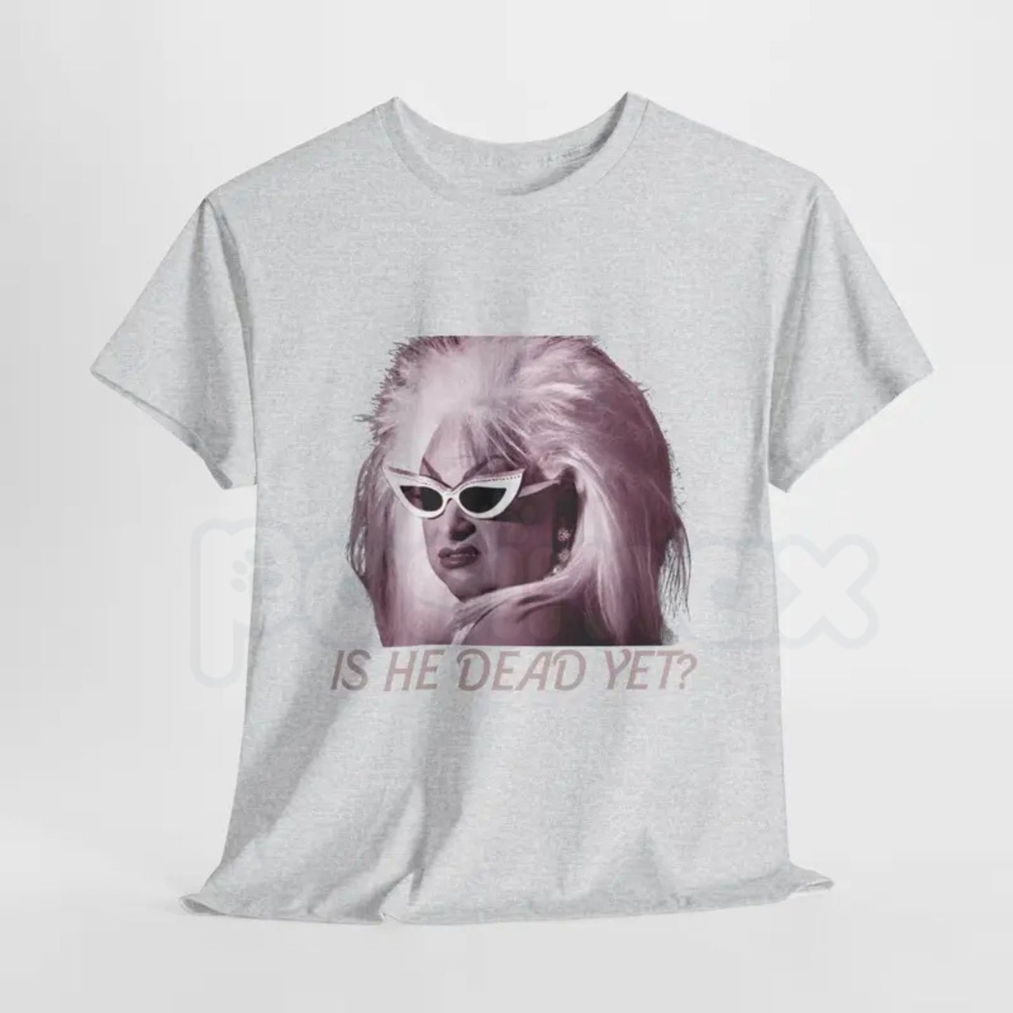 Women’s "Is He Dead Yet?" Funny T-Shirt – Sarcastic Dark Humor Graphic Tee, Premium 100% Cotton Casual Wit Top, Soft Lived-In Heavyweight Petty Statement Shirt, Made in USA