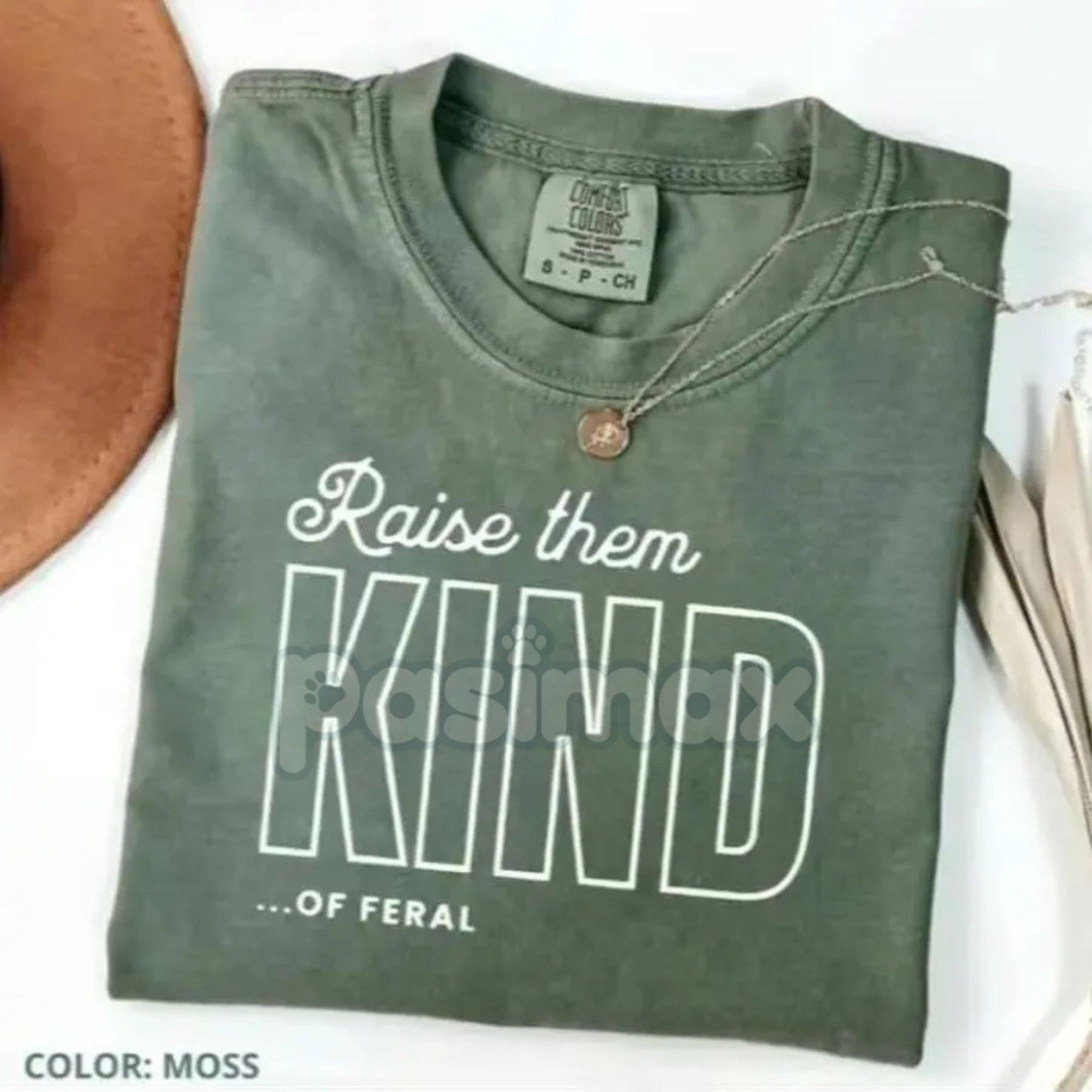 'Raise Them Kind, Not Controlled' Comfort Colors® T-Shirt – Funny Mama Tee, Feral Boys Mom Gift, Casual Cotton Womenswear