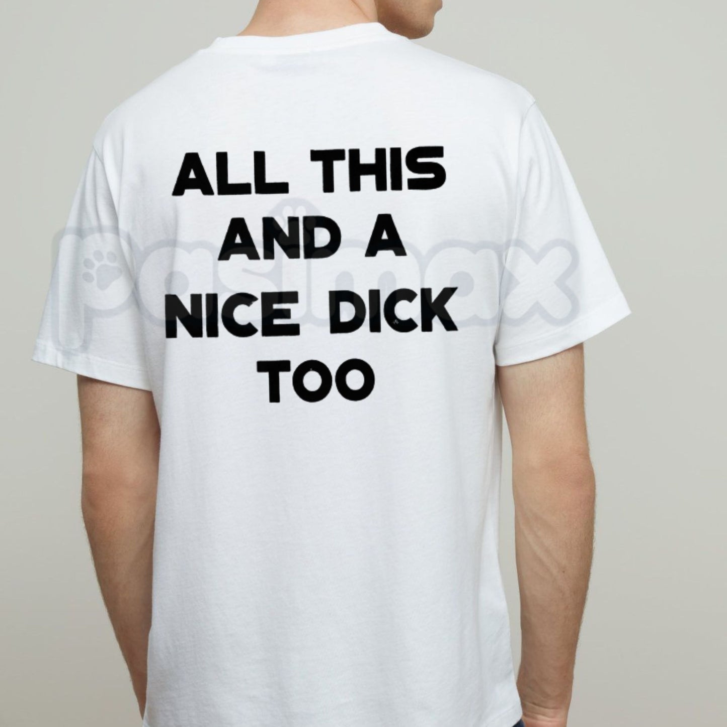 "All This And A Nice Dick Too" Funny T-Shirt – Bold Sarcastic Men's Graphic Tee, Premium 100% Cotton High-Confidence Top, Soft Lived-In Heavyweight Adult Humor Shirt, Made in USA