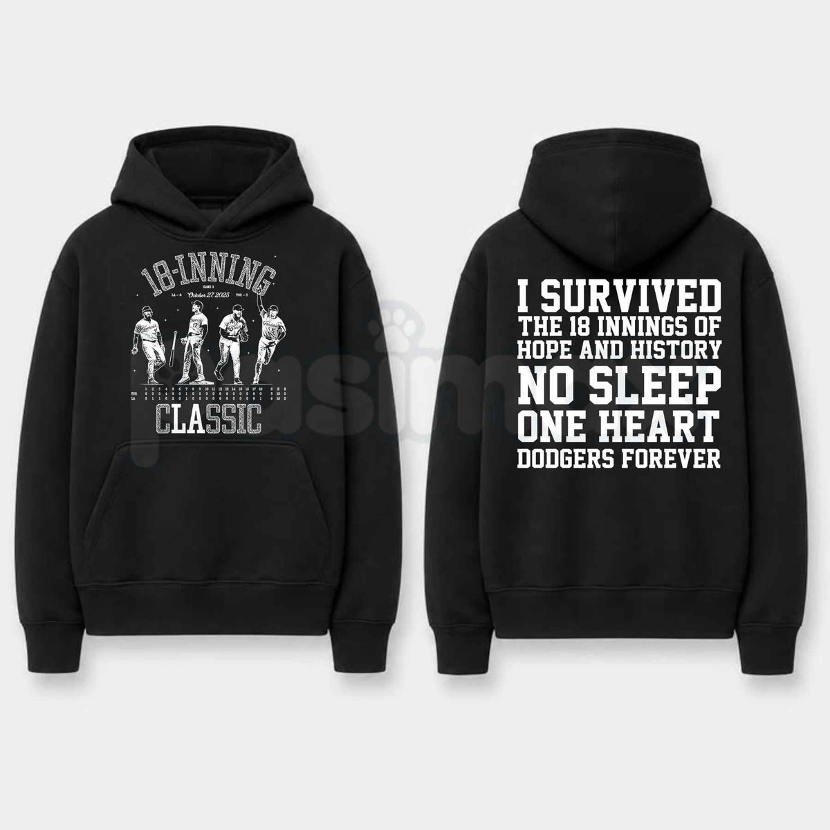 18 Innings of Agony & Glory Hoodie – Epic Baseball Marathon Graphic Pullover, Nostalgic Sports Memory Sweatshirt, Unisex Heavy Blend