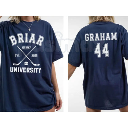 "Briar Hockey" Fictional University Crewneck – Retro Off-Campus Romance Book Club Graphic Tee