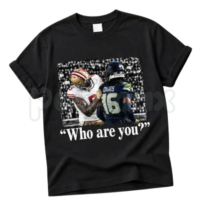 Mike Evans Meme T-Shirt – Who Are You San Francisco Football Rivalry Graphic Tee
