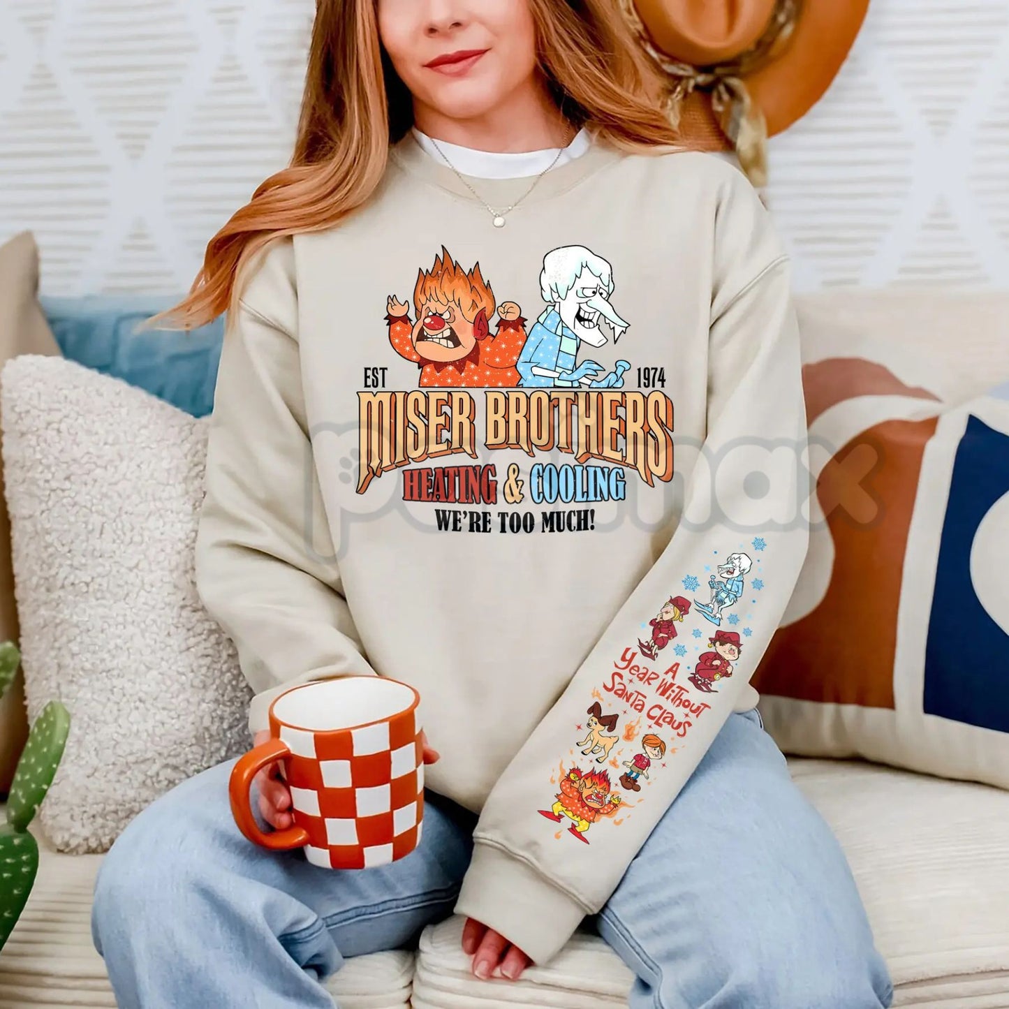 Retro The Year Without Santa Sweatshirt | Heat Miser & Snow Miser Nostalgia Crewneck | 70s Christmas Movie Gift