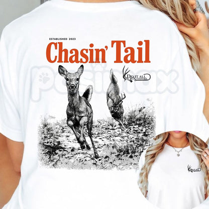 Comfort Colors® "Chasin' Tail" Graphic T-Shirt – Retro Fishing & Hunting Aesthetic Tee, Vintage Coastal Lifestyle Shirt, Outdoorsy Unisex Summer Top