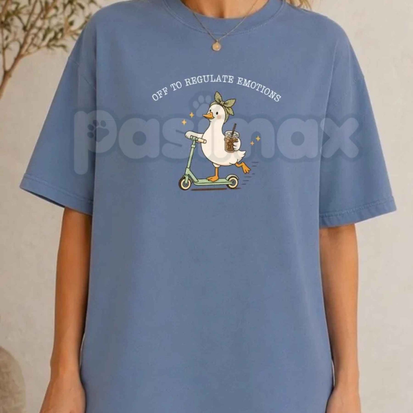 Comfort Colors® Silly Goose Therapist T-Shirt – "Off To Regulate Emotions" Graphic Tee, Mental Health Counselor Unisex Top