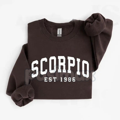Vintage Zodiac Constellation Sweatshirt – Personalized Astrology Est. [Year] Apparel