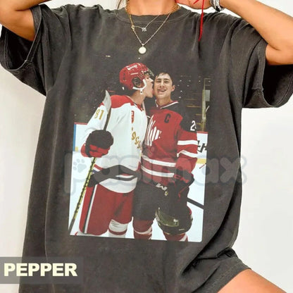 Comfort Colors® Connor Storrie & Ilya Rozanov T-Shirt – Aesthetic Hockey Romance Fan Tee, Heated Rivalry Shane & Rozanov Shirt, Minimalist MM Bookish Top