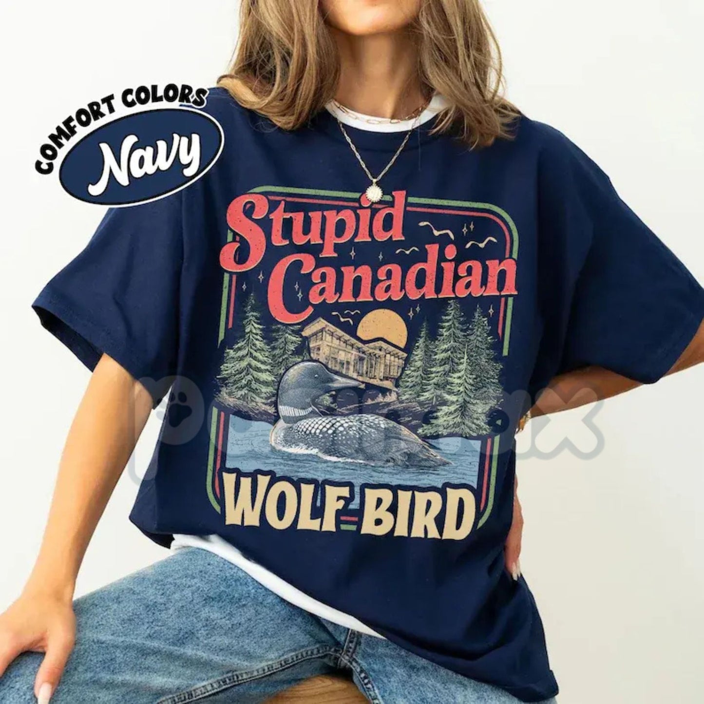 Comfort Colors® Team Hollanov Hockey Romance T-Shirt – Retro "Stupid Canadian Wolf Bird" Tee, Heated Rivalry Fan Merch, Vintage Sporty Book Lover Gift